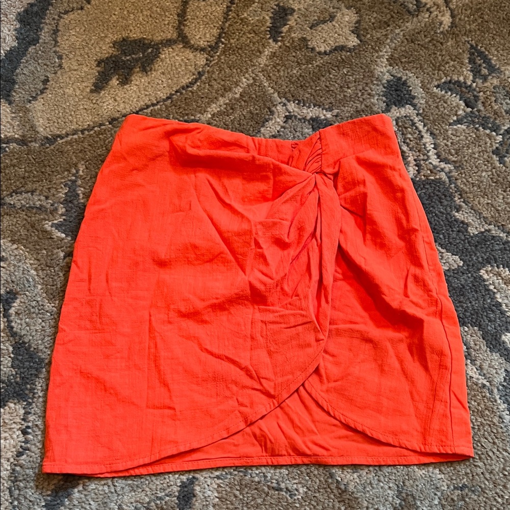 White Fox Boutique Vibrant Orange Skirt